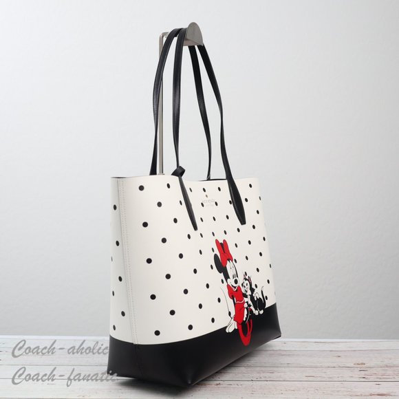 NWT Disney x Kate Spade New York Minnie Mouse Tote Bag with Wristlet - Picture 6 of 12